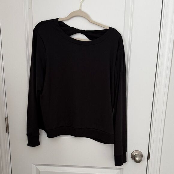 Avia Women's Black Sweatshirt with Stylish Back - Picture 1 of 2